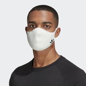 Adidas Face Cover White Mask SIZE M/L Unisex Adults Reusable 100% Authentic